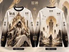 Genshin Impact Zhongli Long Sleeve T Shirt Men Women Full Print 3D Tee Anime Zhongli Graphic Casual Streetwear Longshirt
