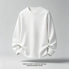 Men Crew Neck Raglan Sleeve Long Sleeve T Shirt Loose Fit Solid Color Soft Fabric Casual Basic Daily Tops