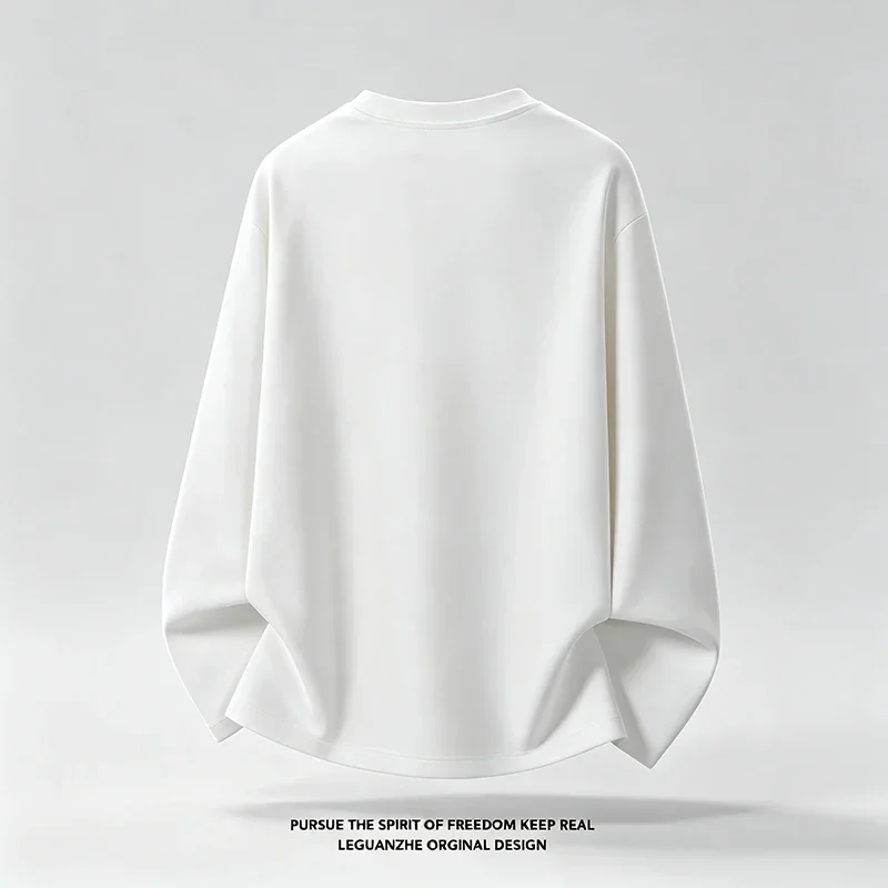 Men Crew Neck Raglan Sleeve Long Sleeve T Shirt Loose Fit Solid Color Soft Fabric Casual Basic Daily Tops