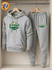 2026 Autumn Winter Adult Casual Tracksuit, Fashion Sport Outfit, Warm Fleece Lined Hoodie and Sweatpants Set,
