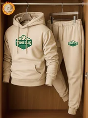 2026 Autumn Winter Adult Casual Tracksuit, Fashion Sport Outfit, Warm Fleece Lined Hoodie and Sweatpants Set,