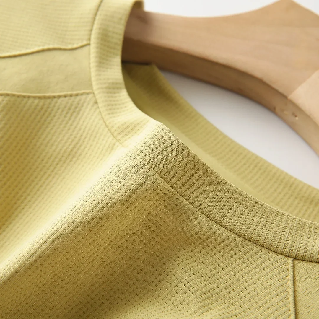 Unisex High-Stretch Breathable Long-Sleeve T-Shirt – Antibacterial, Moisture-Wicking & Quick-Dry with Waffle-Knit Print Outdoor