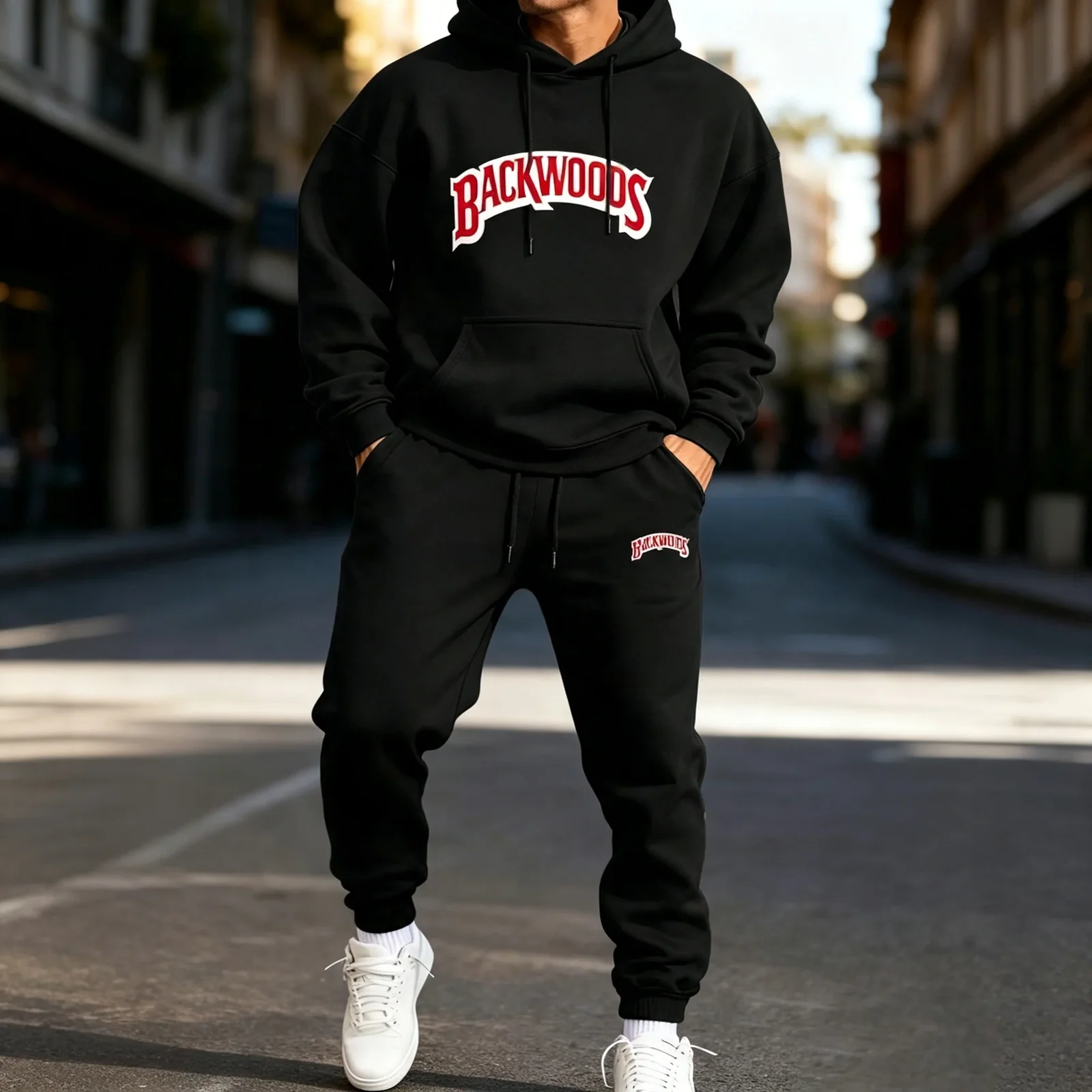 hoodies for man Letter Printing Man'S Hoodie Set Jogging Loose Two Pices Sets Pocket Fleece Hoodies Autumn Casual Sweatpants