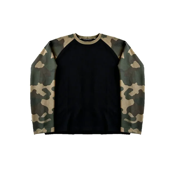 2026 new round neck long sleeved 3D printed camouflage pattern breathable fast drying fashionable versatile long sleeved top