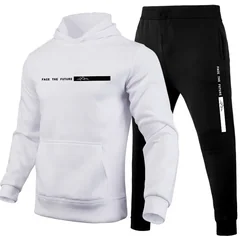 Men's Tracksuit Print Casual Hooded Sweatshirts Outdoors Fitness Sports Jogging Clothing Autumn Winter Fashion Hoodie Sportswear
