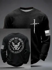 Fall 2026 Men's Long-Sleeve 3D Cross Print Breathable And Comfortable Casual Long-Sleeve T-Shirt—Stylish Outdoor Men's Apparel