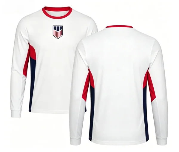 2026 American round neck football long sleeved breathable quick drying fashion versatile for both men and women outdoor sports