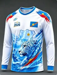 2026 Congo round neck long sleeved T-shirt casual long sleeved quick drying breathable outdoor sports 3D printing