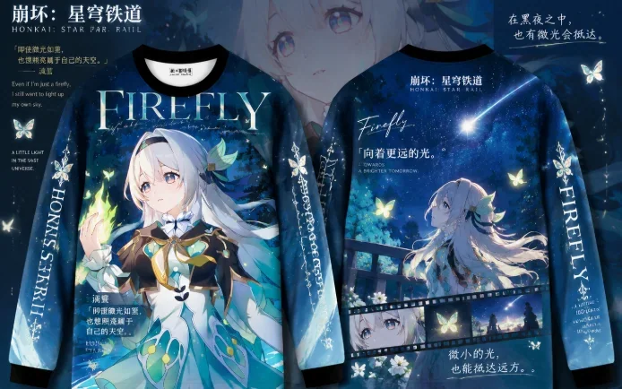 Honkai Star Rail Firefly 3D All‑Over Print Long Sleeve Sweatshirt Men Women Anime Game Character Pullover Tops