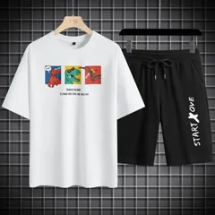 Suits for Men 2026 Summer Men's Clothing Fashion Tracksuits Casual T-shirt + Shorts Basketball Set Sportswear Trend Man Sets