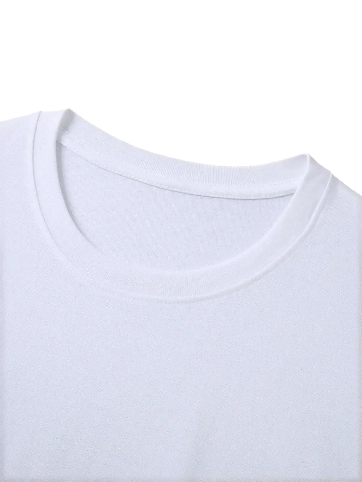Men's 100% Pure Cotton Crew Neck Long Sleeve T-Shirt, Loose Fit, Fashion Pattern Print, Casual Versatile Top for Spring & Autumn