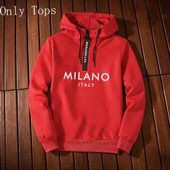 Fashion Men's Tracksuit Casual Half Zip Hoodie Sweatshirts Outdoors Sports Jogging Man Clothing Autumn Winter Quality Streetwear