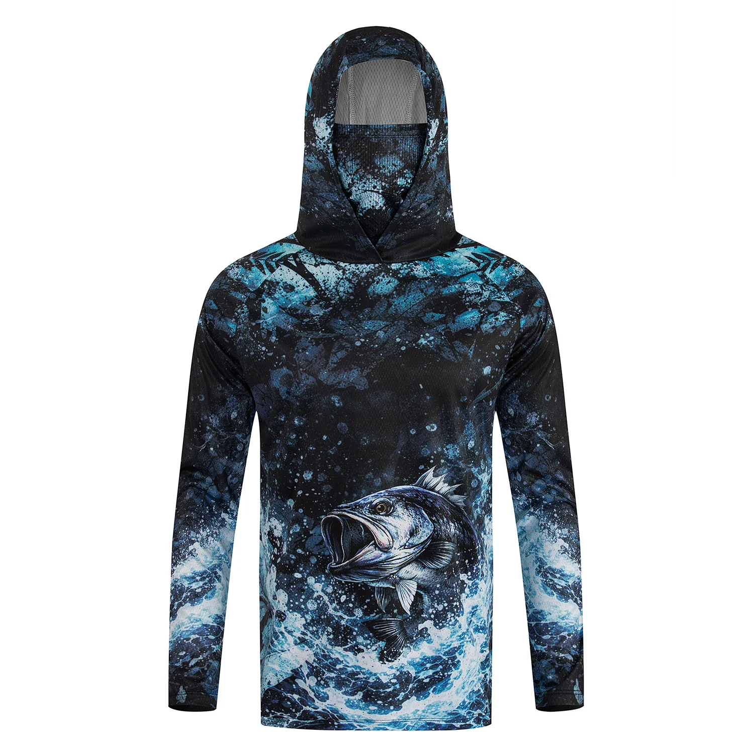 Men's Hooded Performance Fishing Shirt Long Sleeve Quick Dry UV Protection Outdoor Clothing for Men