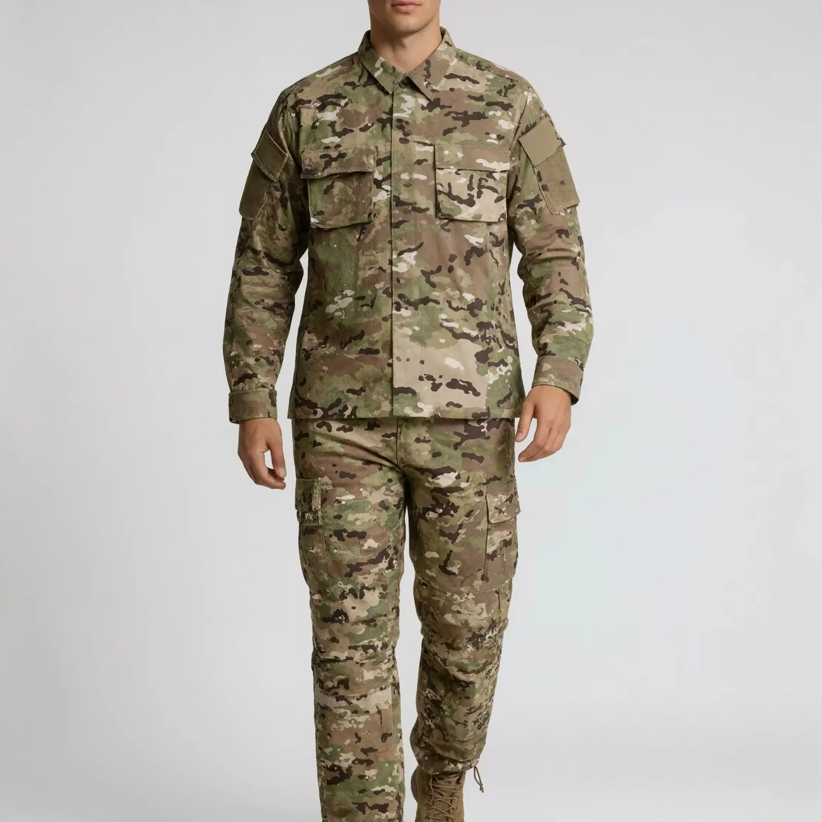 Hunting Uniform Camouflage Tactical Suit Men Outdoors Training Hiking Shirt Coat Pant Set Outdoor Camouflage Training Clothes