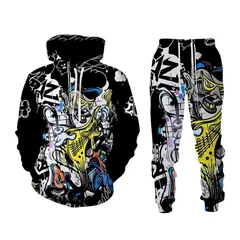 Guitar music hoodie and pants uniform tracksuit new christams gift 2026 winter cloth special hoodie and pants set