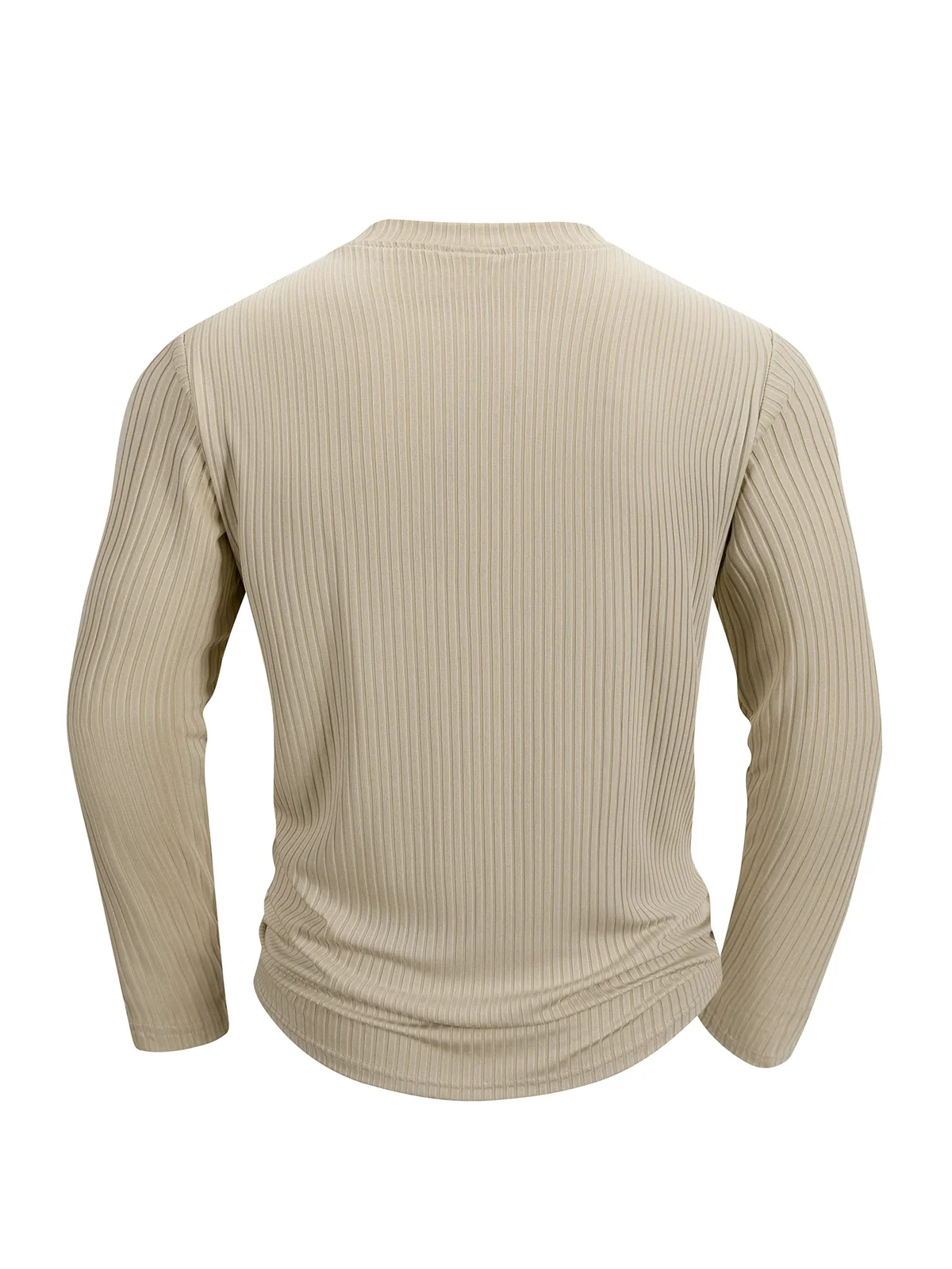 Spring Summer Men's Crew Neck Long Sleeve Top Fitness High Stretch Base Shirt Solid Color Casual Long Sleeve Pullover Clothing