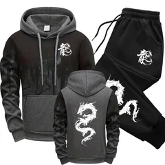 2026 Autumn Winter Splash-ink Hoodies Casual Sweatshirts for Men New Top Sports Daily Dressing Jogging Comfortable Sweatpants