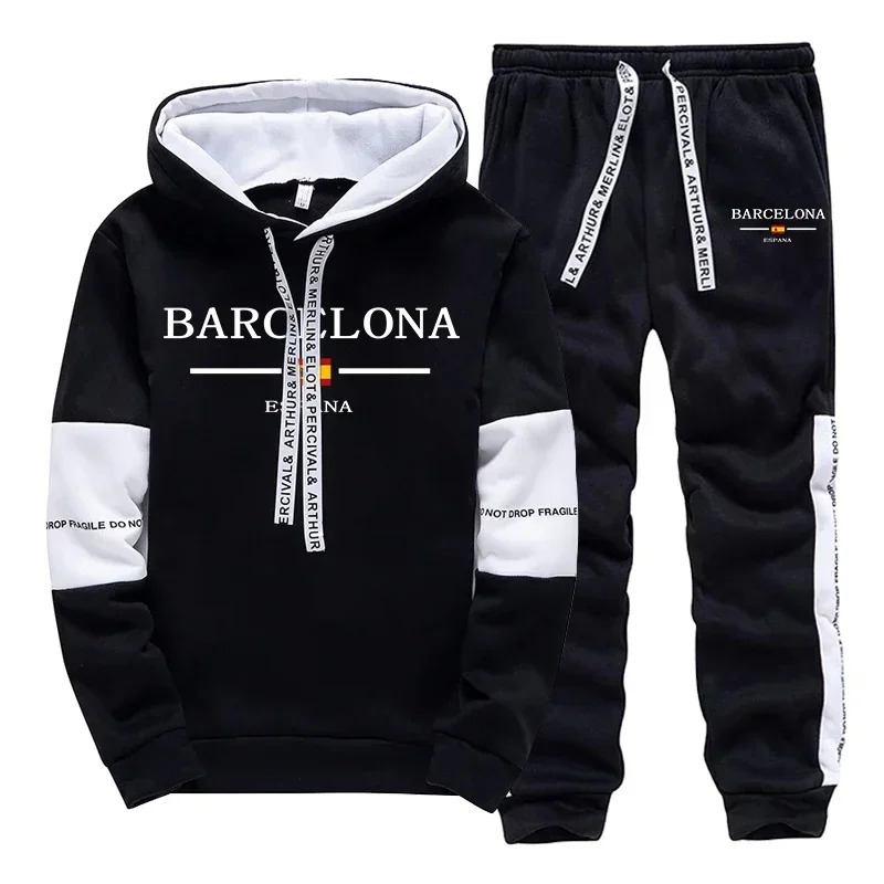 Fashion Autumn Winter Men's Tracksuit Print Casual Hoodie Sweatshirts Outdoors Sports Jogging Clothing 2026 Quality Sportswear