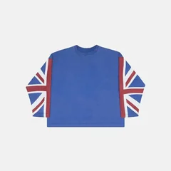 Autumn and Winter Contrasting Street Long Sleeved T-Shirt Y2K Printed Top Pullover High Street Fashion Trend T-Shirt