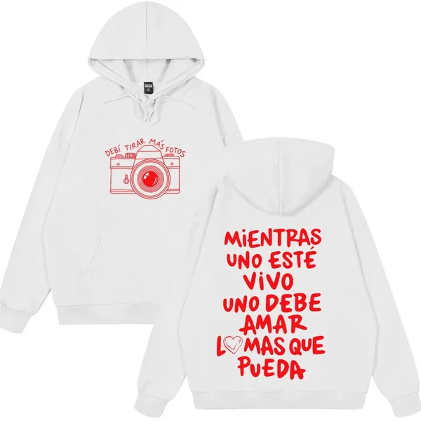 Rapper Bad Bunny Hoodie Debi Tirar Mas Fotos DTMF World Tour Sweatshirt Men's Women Oversized Fashion Hip Hop Loose Pullover