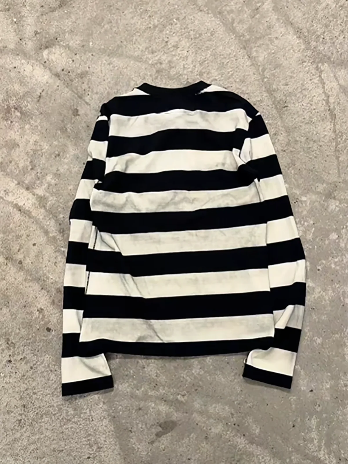Y2K Retro Fashion Street punk Style Striped Loose and Loose Personality niche Casual Round Neck Sweatshirt