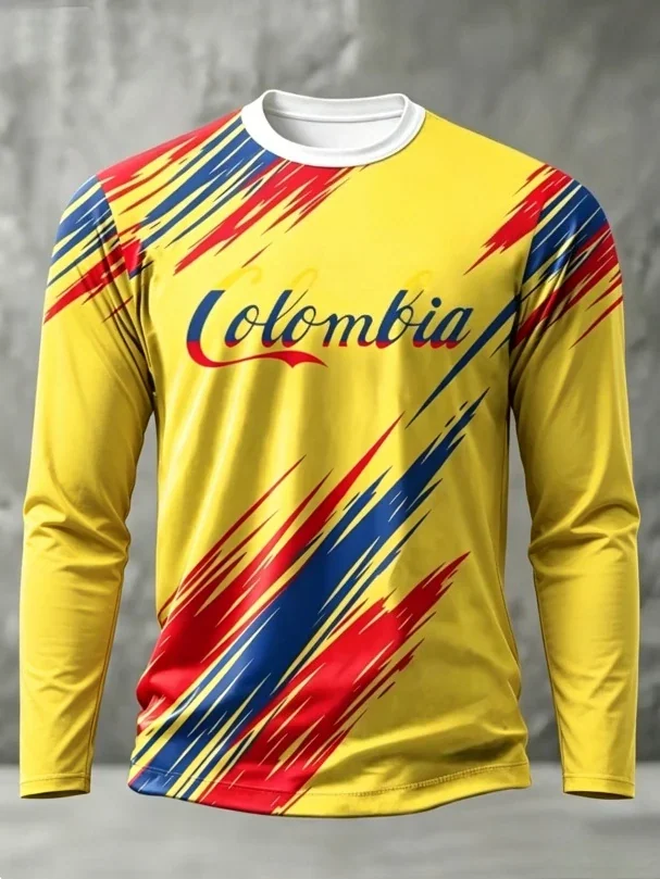 New Columbia long sleeved T-shirt, breathable and quick drying, suitable for competitions, training, daily wear, unisex long