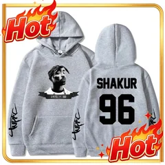 2Pac Men Fashion Hoodies Men Women Hooded Sweatshirts Fashion Hip Hop Casual Pullovers Autumn Boys Girls Black Streetwear Hoodie