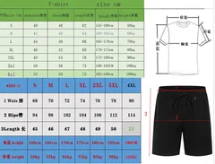 Men's breathable mesh T-shirt and shorts set with cross-print, summer casual sportswear, loose and elongated style