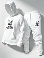 Y2K hoodie, trendy hoodie, fashionable hoodie, set, winter hoodie set, personalized hoodie premium men's sweatshirt set