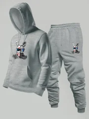 Y2K hoodie, trendy hoodie, fashionable hoodie, set, winter hoodie set, personalized hoodie premium men's sweatshirt set