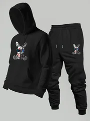 Y2K hoodie, trendy hoodie, fashionable hoodie, set, winter hoodie set, personalized hoodie premium men's sweatshirt set