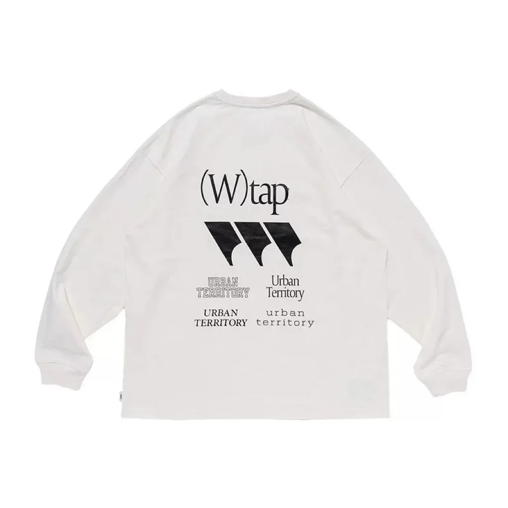 WTAPS 26AW Men’s Heavyweight Long Sleeve T-Shirt Japanese Style Printed Cotton Loose Fit Crew Neck Casual Top