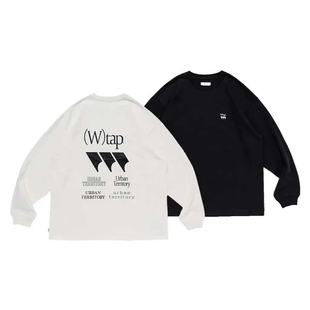WTAPS 26AW Men’s Heavyweight Long Sleeve T-Shirt Japanese Style Printed Cotton Loose Fit Crew Neck Casual Top