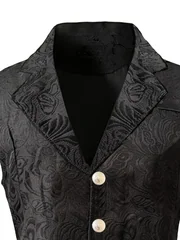2026 Men's vest retro jacquard vest British style business casual top American style shoulder