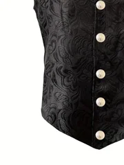 2026 Men's vest retro jacquard vest British style business casual top American style shoulder