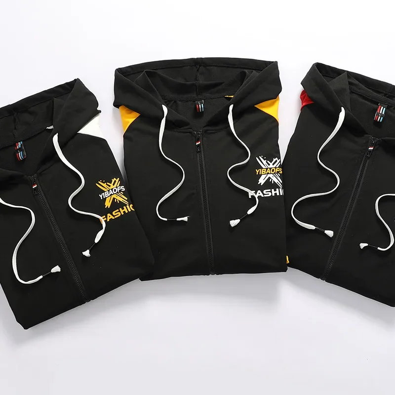 2026 Casual Sports Suit Men Spring/fall Cardigan Hoodie Hoodie Trousers Two-piece Set