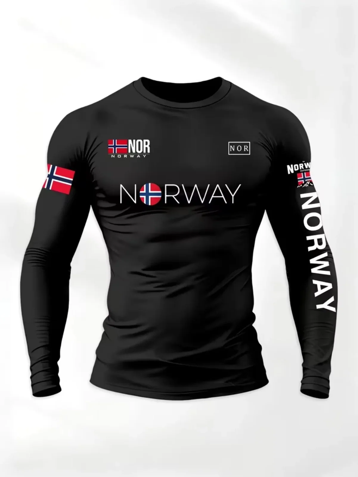 2026 Men's High-quality Men's T-shirt, High Elasticity, Sweat Absorption and Breathability, Trendy Casual Style Motorcycle