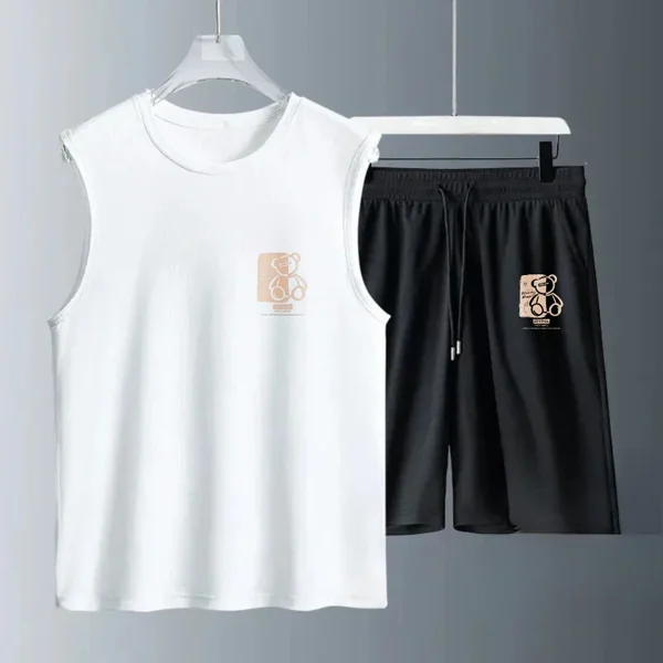 Men's Tank Top Sets 2026 Summer Quick drying beach Sportswear seaside oversize men's chandals sports Breathable running