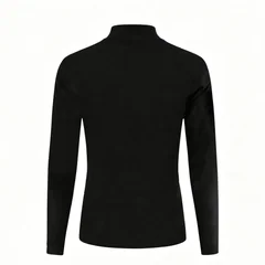 Dark Fantasy Skeleton Men Shirt Mock Neck Abstract Smoke Graphic Tops Cyber Goth Contrast Color Casual Long Sleeve Base LayerTee