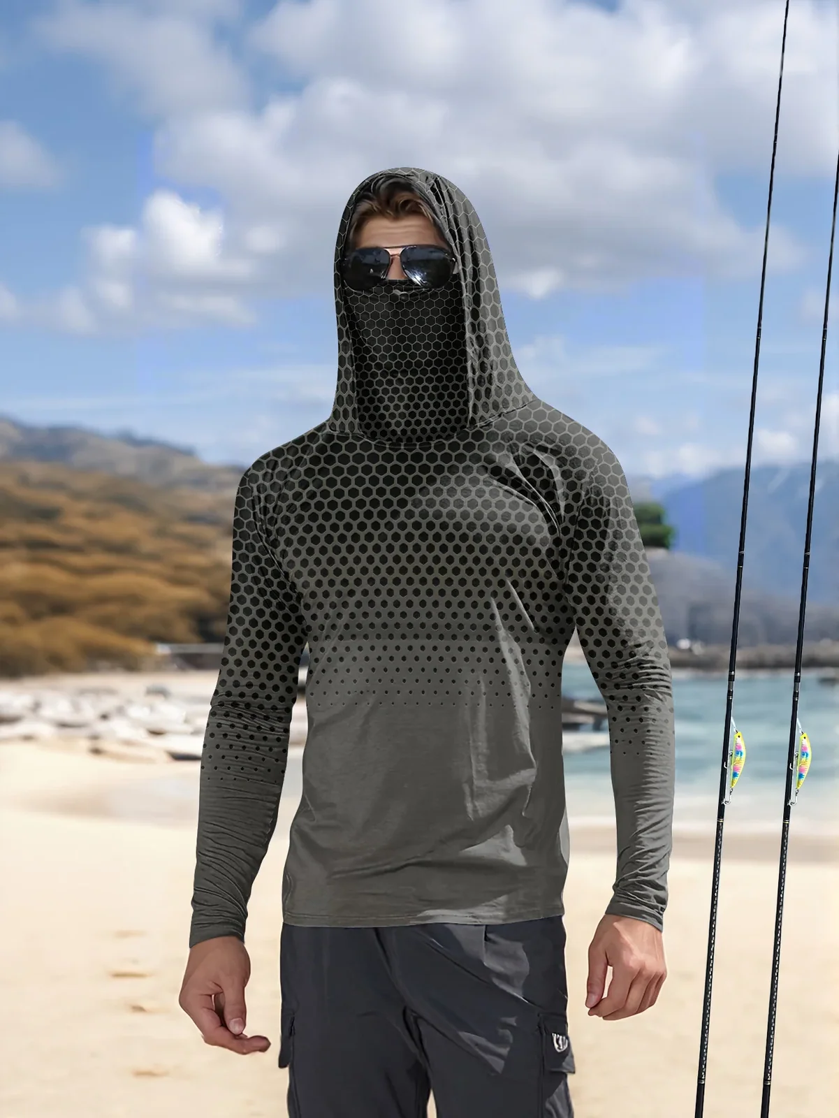 2026 Summer Best-selling Men's Fishing Outfit for Outdoor Sports Leisure Comfortable and Soft 3D Pattern Printing