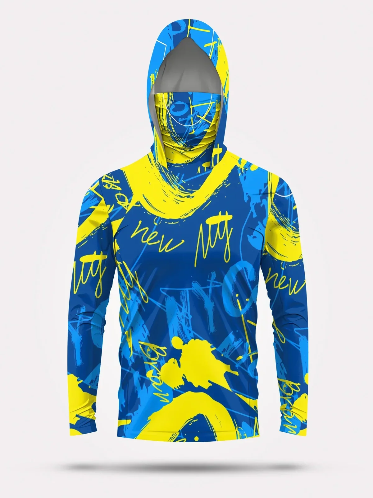 Men's hooded fishing clothing with UV protection suitable for hiking comfortable and breathable fishing attire