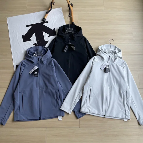 Waterproof and breathable jacket stand up collar long sleeved men's top 2026 autumn new item DESCENTE
