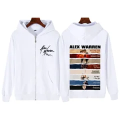 Singer Alex Warren 2026 Tour Print Zip Up Hoodie Men Women Fashion Sweatshirts Loose Casual Gothic Punk Oversized Zipper Jacket
