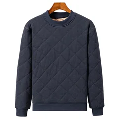 Men's Autumn Winter Fleece-Lined Warm Winter Cotton Jacket Windproof Thickened Sheep Velvet Casual Style Thick Men's Sweatshirt