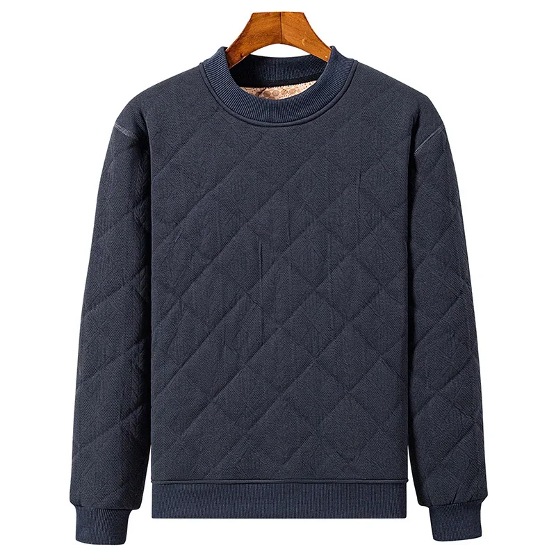 Men's Autumn Winter Fleece-Lined Warm Winter Cotton Jacket Windproof Thickened Sheep Velvet Casual Style Thick Men's Sweatshirt