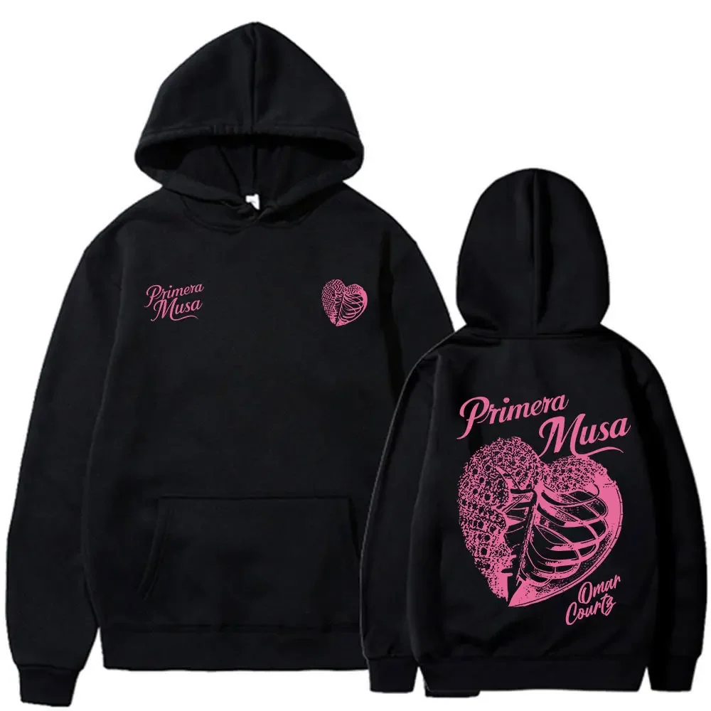 Omar Courtz Primera Musa Album Tour Merch Hoodies Men's Women Fashion Hip Hop Hooded Sweatshirts Fleece Oversized Pullovers Coat