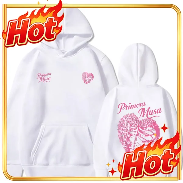 Omar Courtz Primera Musa Album Tour Merch Hoodies Men's Women Fashion Hip Hop Hooded Sweatshirts Fleece Oversized Pullovers Coat