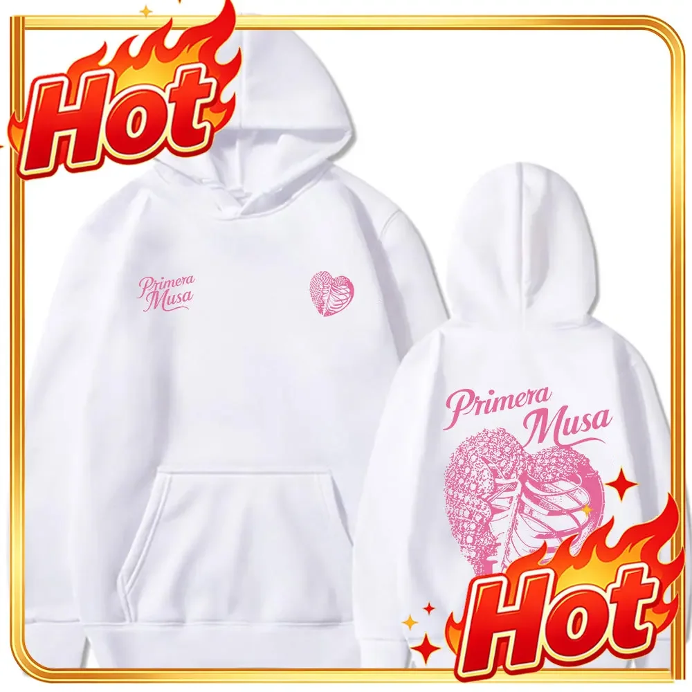 Omar Courtz Primera Musa Album Tour Merch Hoodies Men's Women Fashion Hip Hop Hooded Sweatshirts Fleece Oversized Pullovers Coat