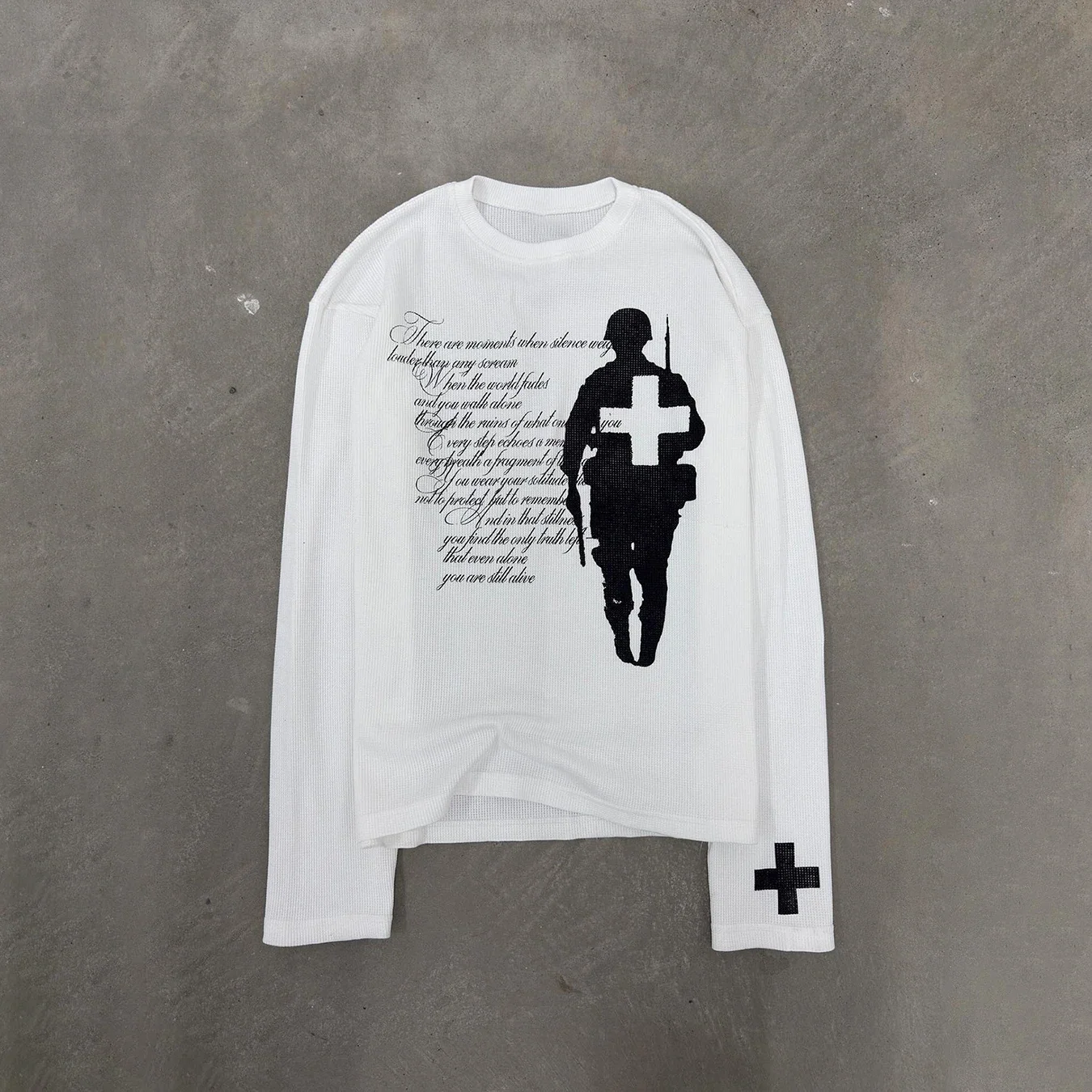 Autumn and Winter Fashion Y2K Harajuku Trendy Print Retro Round Neck Long Sleeved T-Shirt Top