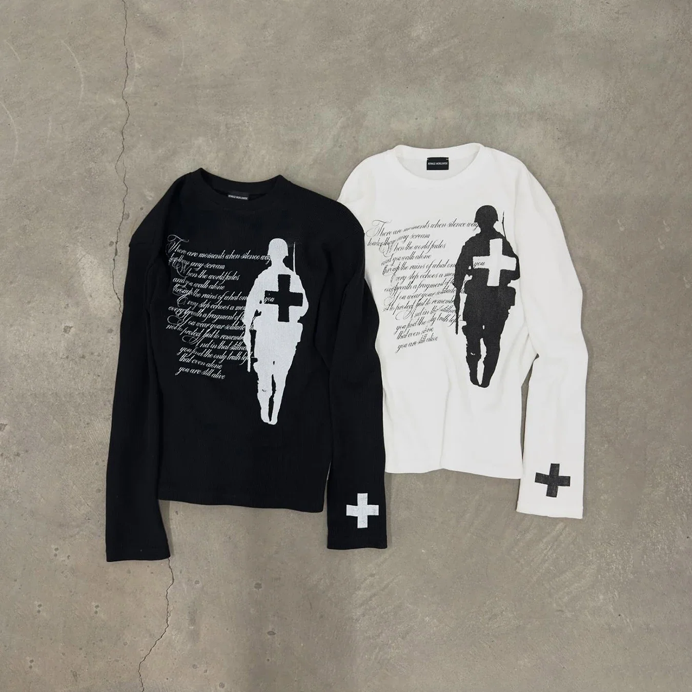 Autumn and Winter Fashion Y2K Harajuku Trendy Print Retro Round Neck Long Sleeved T-Shirt Top